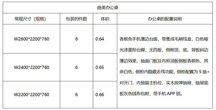 曲美老板桌參數(shù)